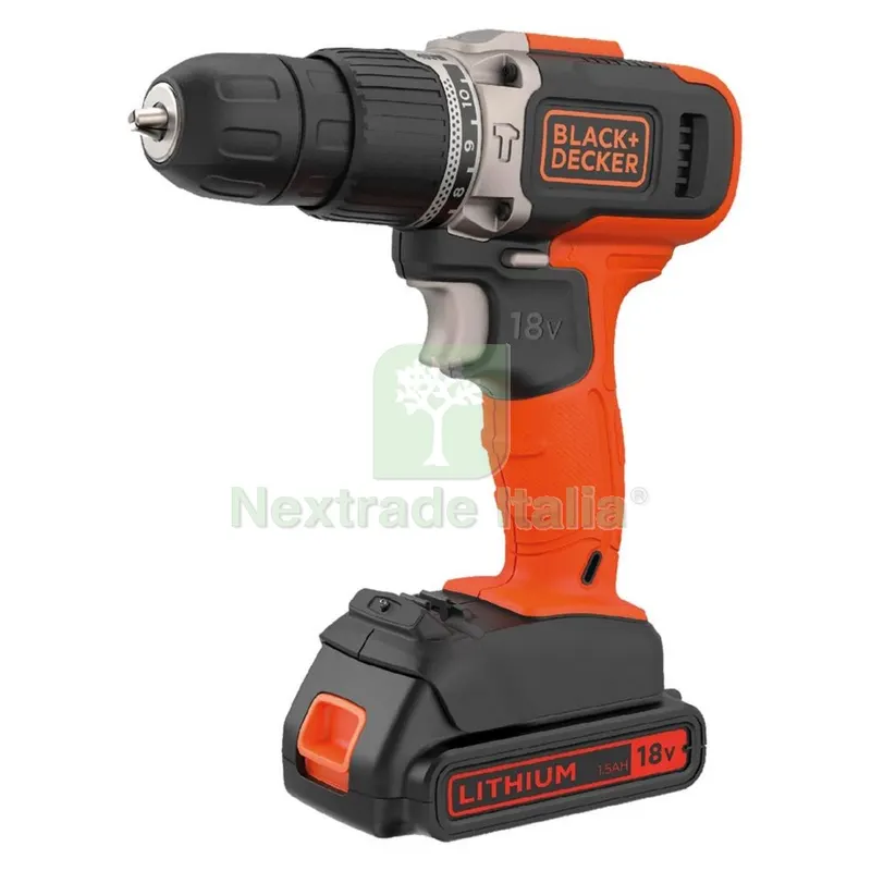 Trapano Avvitatore a Batteria con Percussione 'BCD 18V - 1,5 ah Litio — Trapani e avvitatori — rif. FERX.5130023NLM Trapano Avvitatore a Batteria con Percussione 'BCD 18V - 1,5 ah Litio — Trapani e avvitatori — rif. FERX.5130023NLM