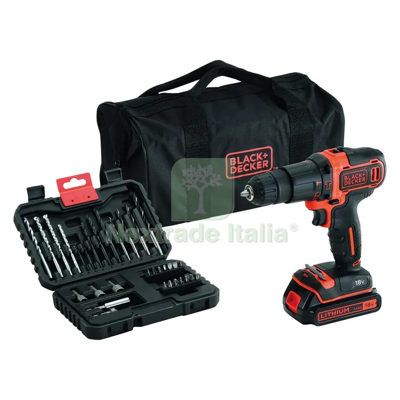TRAPANO AVVITATORE A BATTERIA CON PERCUSSIONE 'BDC 18V - 1,5 ah Litio codice 5130017 — Trapani e avvitatori — rif. FERX.5130017NLM