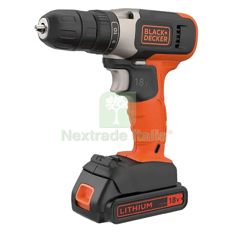 Trapano Avvitatore a Batteria 'BCD001C1-QW' 18V - 1,5 ah Ioni Litio — Trapani e avvitatori — rif. FERX.5130015NLM Trapano Avvitatore a Batteria 'BCD001C1-QW' 18V - 1,5 ah Ioni Litio — Trapani e avvitatori — rif. FERX.5130015NLM