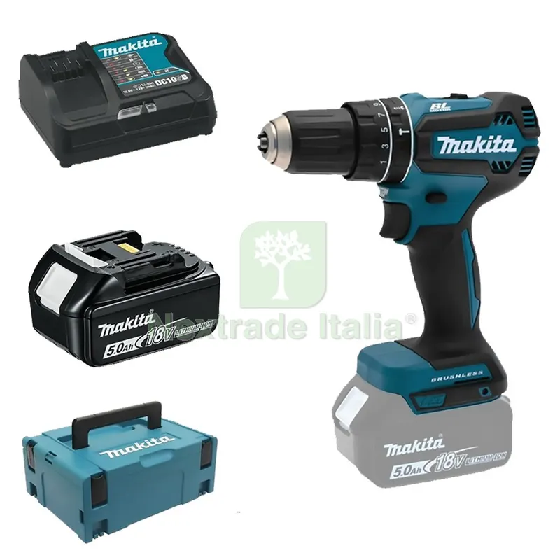 Trapano Avvitatore a Percussione 'DHP485RTJ-B' 18V - 2 x 5 Ah Litio — Trapani e avvitatori — rif. FERX.5120577NLM Trapano Avvitatore a Percussione 'DHP485RTJ-B' 18V - 2 x 5 Ah Litio — Trapani e avvitatori — rif. FERX.5120577NLM