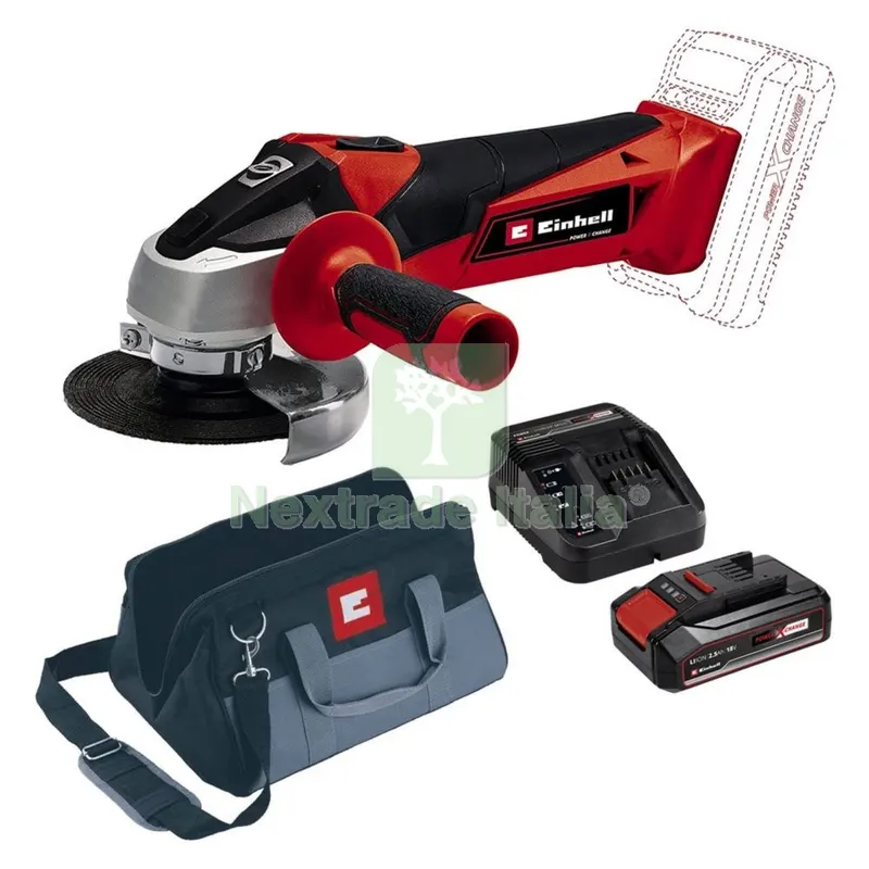Smerigliatrice Angolare a Batteria in Kit ''TC-AG 18/115 LI'' ødisco 115 mm — Smerigliatrici e seghe — rif. FERX.5135140NLM Smerigliatrice Angolare a Batteria in Kit ''TC-AG 18/115 LI'' ødisco 115 mm — Smerigliatrici e seghe — rif. FERX.5135140NLM