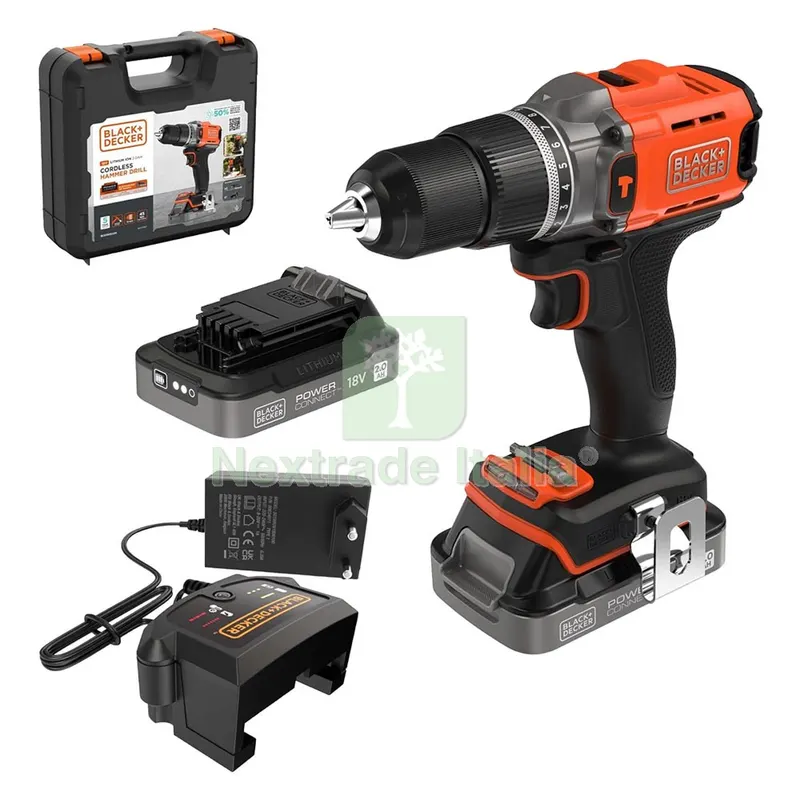 Trapano Avvitatore a Batteria con Percussione 'BCD383D XK-QW' 18V - 1 batteria 2,0 ah Litio — Trapani e avvitatori — rif. FERX.5130031NLM Trapano Avvitatore a Batteria con Percussione 'BCD383D XK-QW' 18V - 1 batteria 2,0 ah Litio — Trapani e avvitatori — rif. FERX.5130031NLM