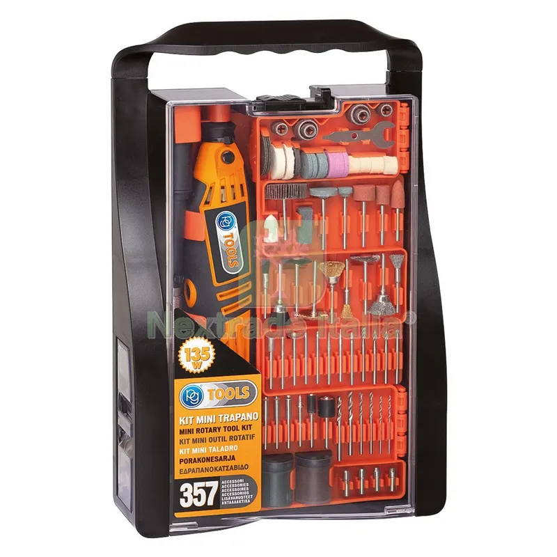 Trapano Mini Multifunzione in Kit 135 W - con 357 accessori — Trapani e avvitatori — rif. FERX.5107071NLM