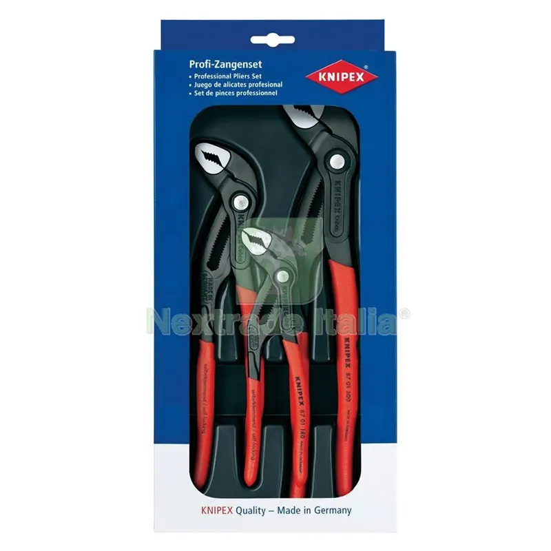 Set Pinza Poligrip Regolabile 'cobra' mm 180 - 250 - 300 — Pinze e tronchesi — rif. FERX.501680NLM Set Pinza Poligrip Regolabile 'cobra' mm 180 - 250 - 300 — Pinze e tronchesi — rif. FERX.501680NLM