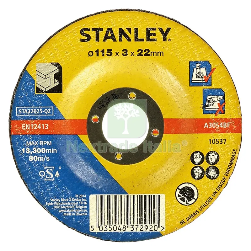 5PZ MOLA ABRASIVA PER FERRO ''STA32025-QZ'' ø115 x 3,2 — Abrasivi e mole — rif. FERX.5010850NLM 5PZ MOLA ABRASIVA PER FERRO ''STA32025-QZ'' ø115 x 3,2 — Abrasivi e mole — rif. FERX.5010850NLM