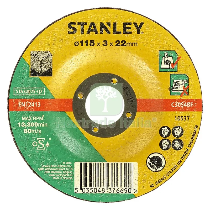 5PZ Mola Abrasiva per Pietra ø115 x 3,2 - art. STA32075-QZ — Abrasivi e mole — rif. FERX.5010890NLM 5PZ Mola Abrasiva per Pietra ø115 x 3,2 - art. STA32075-QZ — Abrasivi e mole — rif. FERX.5010890NLM