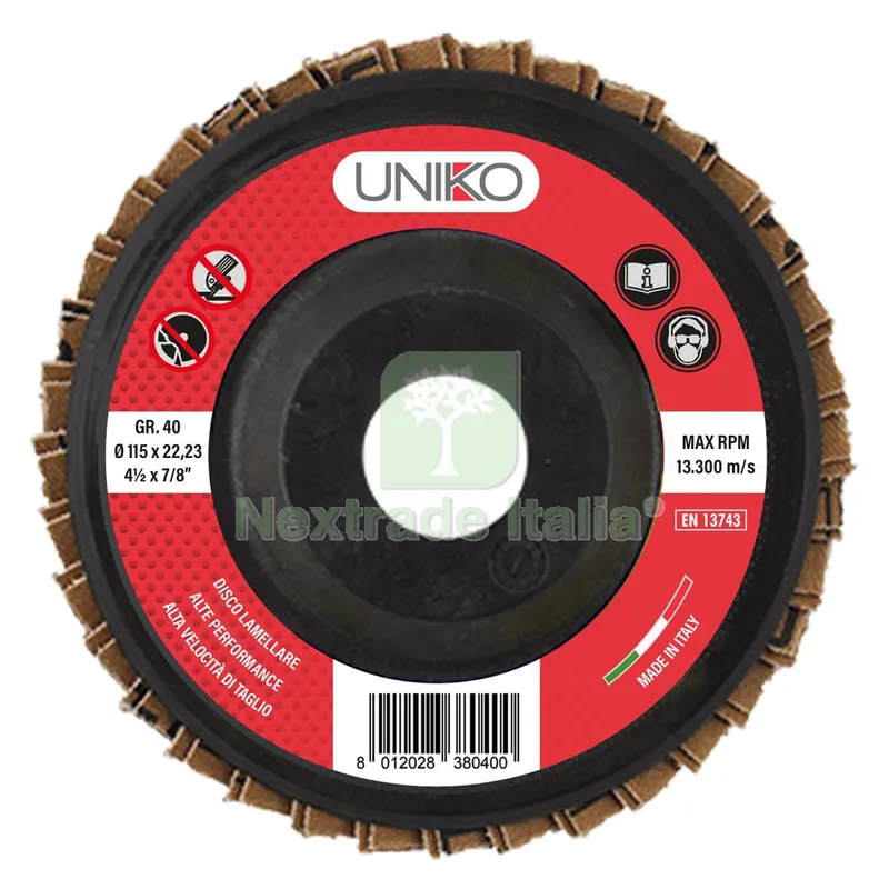 10PZ DISCO LAMELLARE PER FERRO ø 115 gr. 80 codice 5012414 — Punte, frese e dischi — rif. FERX.5012414NLM