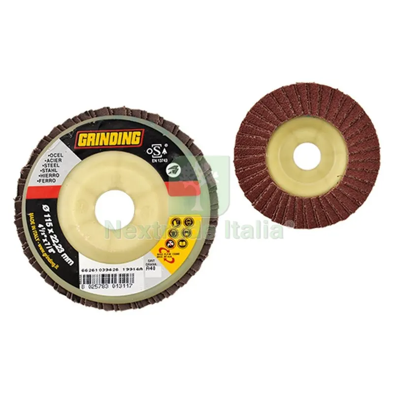 10PZ DISCO LAMELLARE PER FERRO ø 115 gr. 100 codice 501245 — Punte, frese e dischi — rif. FERX.501245NLM 10PZ DISCO LAMELLARE PER FERRO ø 115 gr. 100 codice 501245 — Punte, frese e dischi — rif. FERX.501245NLM
