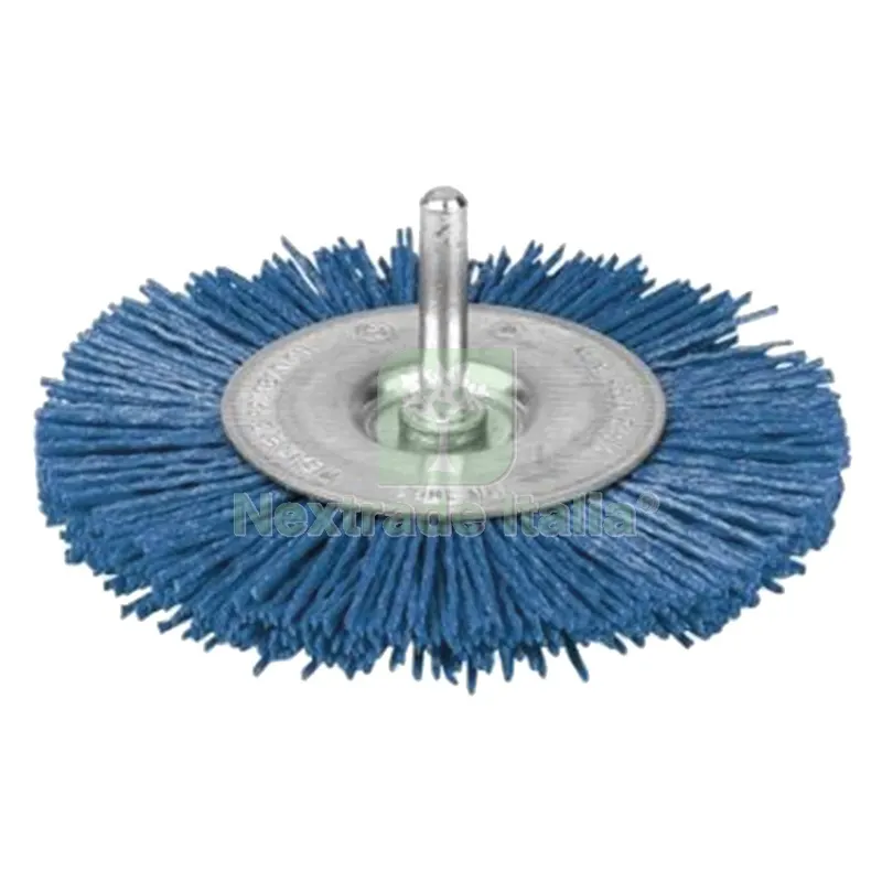 SPAZZOLA CIRCOLARE PER TRAPANO ø mm 100 - grana 180 — Punte, frese e dischi — rif. FERX.502732NLM SPAZZOLA CIRCOLARE PER TRAPANO ø mm 100 - grana 180 — Punte, frese e dischi — rif. FERX.502732NLM