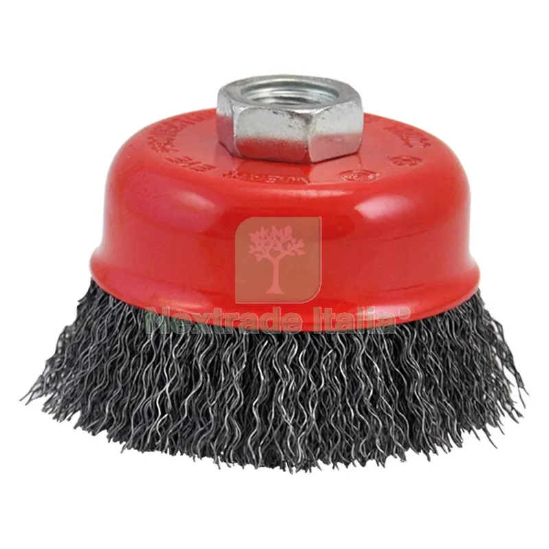 SPAZZOLA A TAZZA PER SMERIGLIATRICE ø mm 100 foro M 14 codice 5028302 — Punte, frese e dischi — rif. FERX.5028302NLM