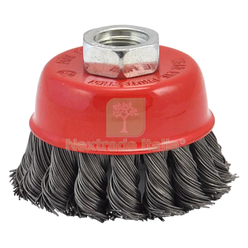 SPAZZOLA A TAZZA PER SMERIGLIATRICE ø mm 65 foro M 14 — Punte, frese e dischi — rif. FERX.5028310NLM SPAZZOLA A TAZZA PER SMERIGLIATRICE ø mm 65 foro M 14 — Punte, frese e dischi — rif. FERX.5028310NLM