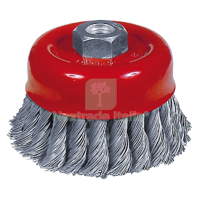 SPAZZOLA A TAZZA PER SMERIGLIATRICE filo 0,50 mm - ø100 mm — Punte, frese e dischi — rif. FERX.502754NLM SPAZZOLA A TAZZA PER SMERIGLIATRICE filo 0,50 mm - ø100 mm — Punte, frese e dischi — rif. FERX.502754NLM