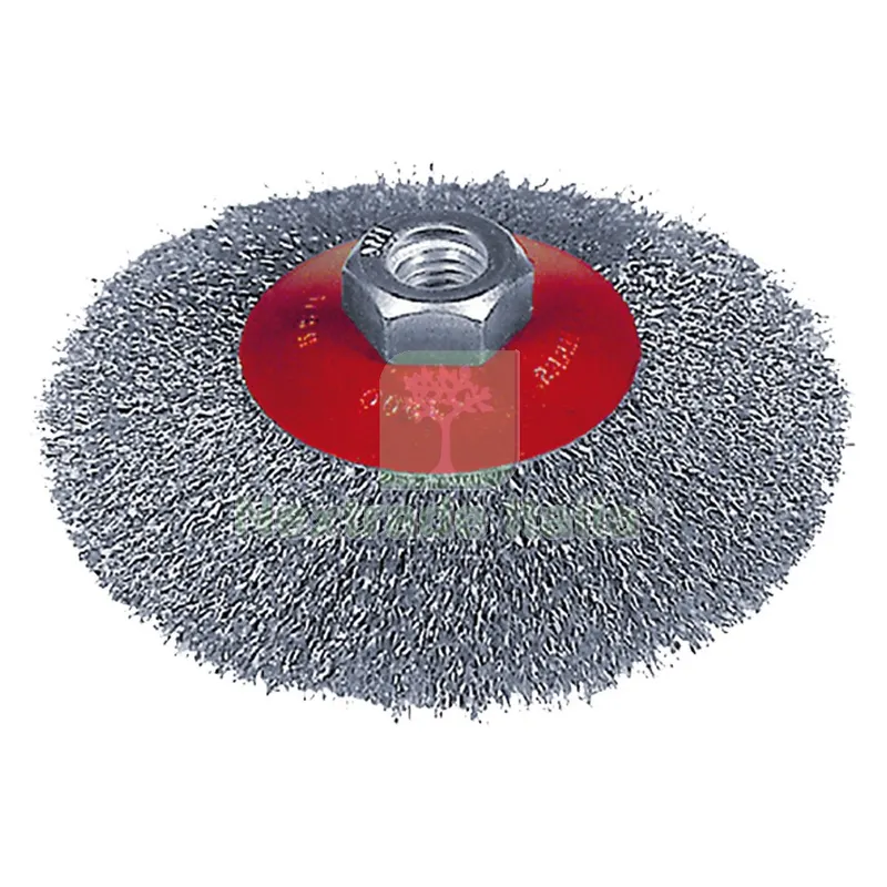 SPAZZOLA CONICA PER SMERIGLIATRICE ø mm 95 codice 502762 — Punte, frese e dischi — rif. FERX.502762NLM SPAZZOLA CONICA PER SMERIGLIATRICE ø mm 95 codice 502762 — Punte, frese e dischi — rif. FERX.502762NLM