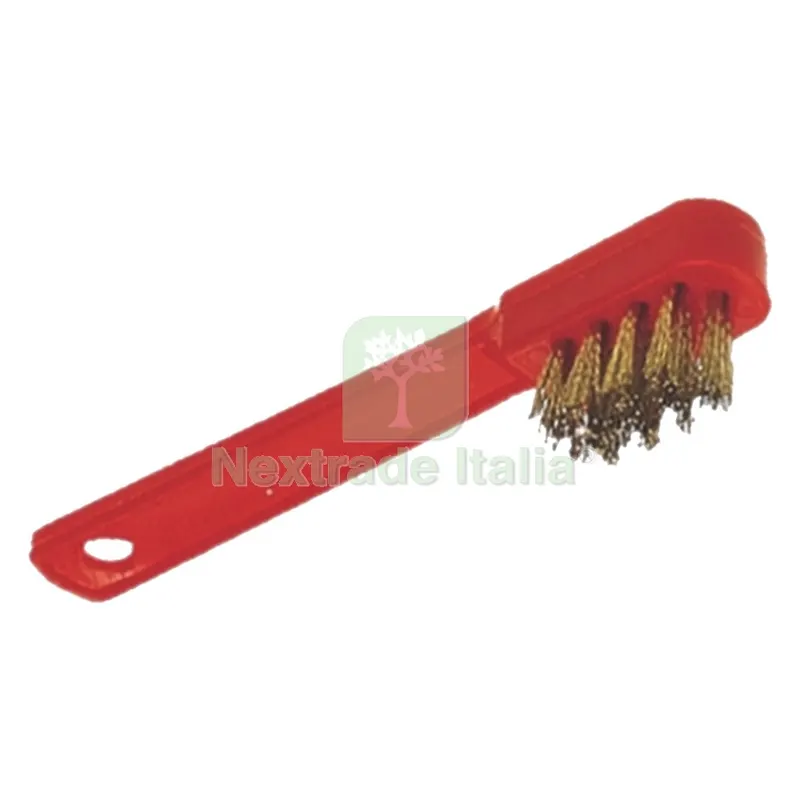 SPAZZOLA A MANO PER CANDELE mm 155x40 - fili ottone ømm 0,22 — Spazzole metalliche manuali — rif. FERX.502958NLM SPAZZOLA A MANO PER CANDELE mm 155x40 - fili ottone ømm 0,22 — Spazzole metalliche manuali — rif. FERX.502958NLM