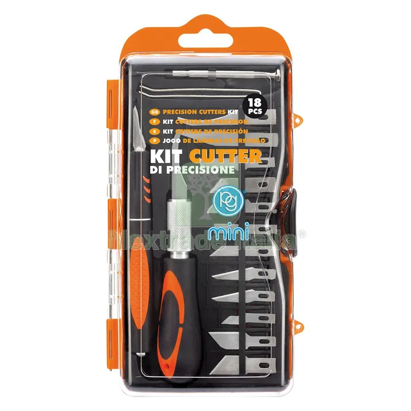 CUTTER DI PRECISIONE IN KIT 18 pezzi — Misurazione e taglio manuale — rif. FERX.5140010NLM