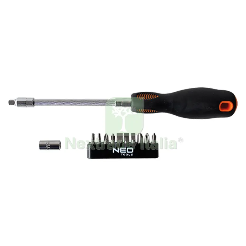CACCIAVITE SNODABILE con 10 inserti — Cacciaviti e giraviti — rif. FERX.514122NLM CACCIAVITE SNODABILE con 10 inserti — Cacciaviti e giraviti — rif. FERX.514122NLM