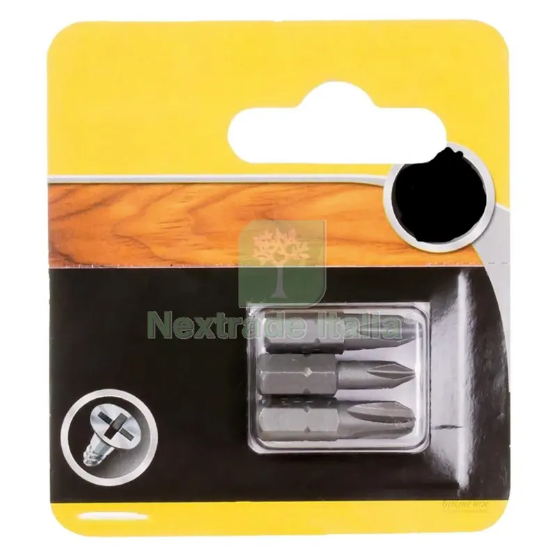 INSERTI PER AVVITATORI PH (3 pz) PH1-2-3 mm 48 — Punte, frese e dischi — rif. FERX.5069032NLM — foto 2 INSERTI PER AVVITATORI PH (3 pz) PH1-2-3 mm 48 — Punte, frese e dischi — rif. FERX.5069032NLM — foto 2