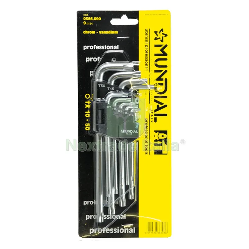 Chiavi Torx in Serie con Foro (T10-T50) 9 pezzi — Tubi e raccordi — rif. FERX.5134170NLM Chiavi Torx in Serie con Foro (T10-T50) 9 pezzi — Tubi e raccordi — rif. FERX.5134170NLM