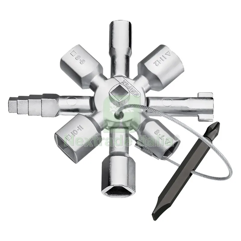 CHIAVE A CROCE PER CASSETTE/ARMADI tipo universale - 10 profili — Tubi e raccordi — rif. FERX.5135576NLM CHIAVE A CROCE PER CASSETTE/ARMADI tipo universale - 10 profili — Tubi e raccordi — rif. FERX.5135576NLM
