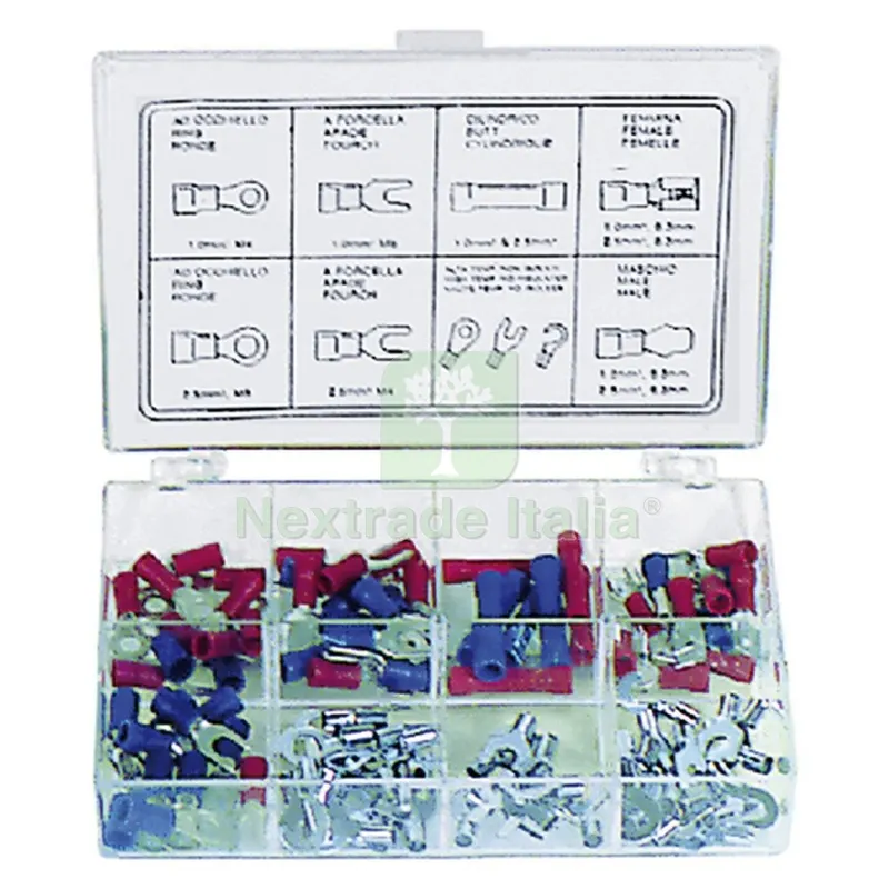 Capicorda e Connettori Preisolati 200 pezzi assortiti — Cavi e fili — rif. FERX.515264NLM Capicorda e Connettori Preisolati 200 pezzi assortiti — Cavi e fili — rif. FERX.515264NLM
