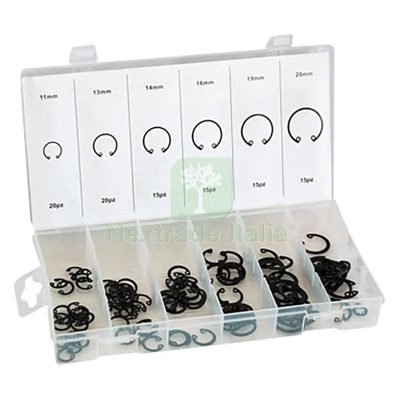Assortimento Anelli Elastici Interni totale 100 pz — Scarichi e sifoni — rif. FERX.3126044NLM Assortimento Anelli Elastici Interni totale 100 pz — Scarichi e sifoni — rif. FERX.3126044NLM