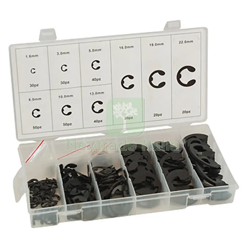 Assortimento Anelli D'arresto Elastici totale 300 pz — Scarichi e sifoni — rif. FERX.3126050NLM Assortimento Anelli D'arresto Elastici totale 300 pz — Scarichi e sifoni — rif. FERX.3126050NLM