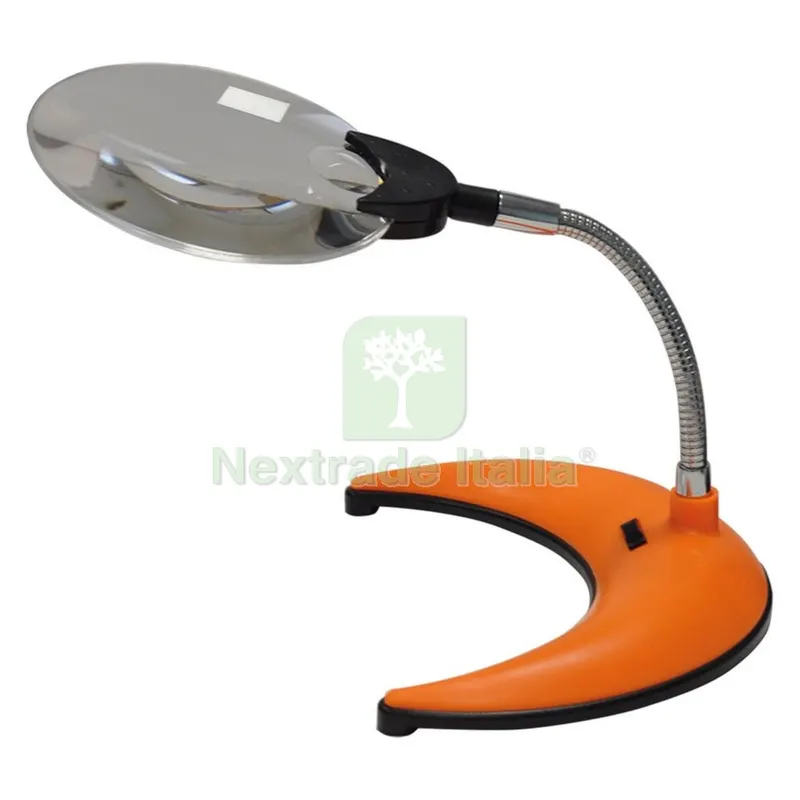 Lente Ingrandimento da Tavolo con LED ø110 mm - 2 led — Arredo giardino — rif. FERX.5040010NLM