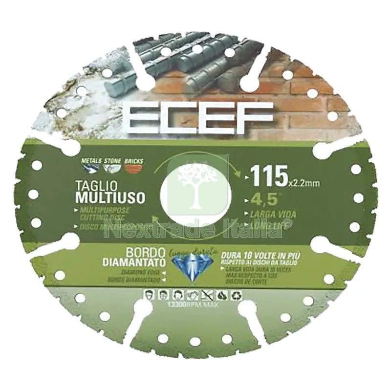 DISCO DIAMANTATO ''MULTIUSI'' ø 115 x 2,2 mm — Punte, frese e dischi — rif. FERX.5011680NLM DISCO DIAMANTATO ''MULTIUSI'' ø 115 x 2,2 mm — Punte, frese e dischi — rif. FERX.5011680NLM