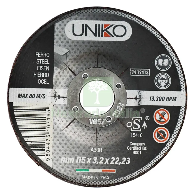 50PZ MOLA ABRASIVA PER FERRO ø 230 x 3,2 codice 5011346 — Abrasivi e mole — rif. FERX.5011346NLM 50PZ MOLA ABRASIVA PER FERRO ø 230 x 3,2 codice 5011346 — Abrasivi e mole — rif. FERX.5011346NLM