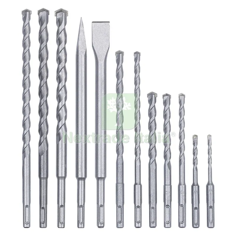 SET PUNTE E SCALPELLI 12 pezzi — Punte, frese e dischi — rif. FERX.5120770NLM