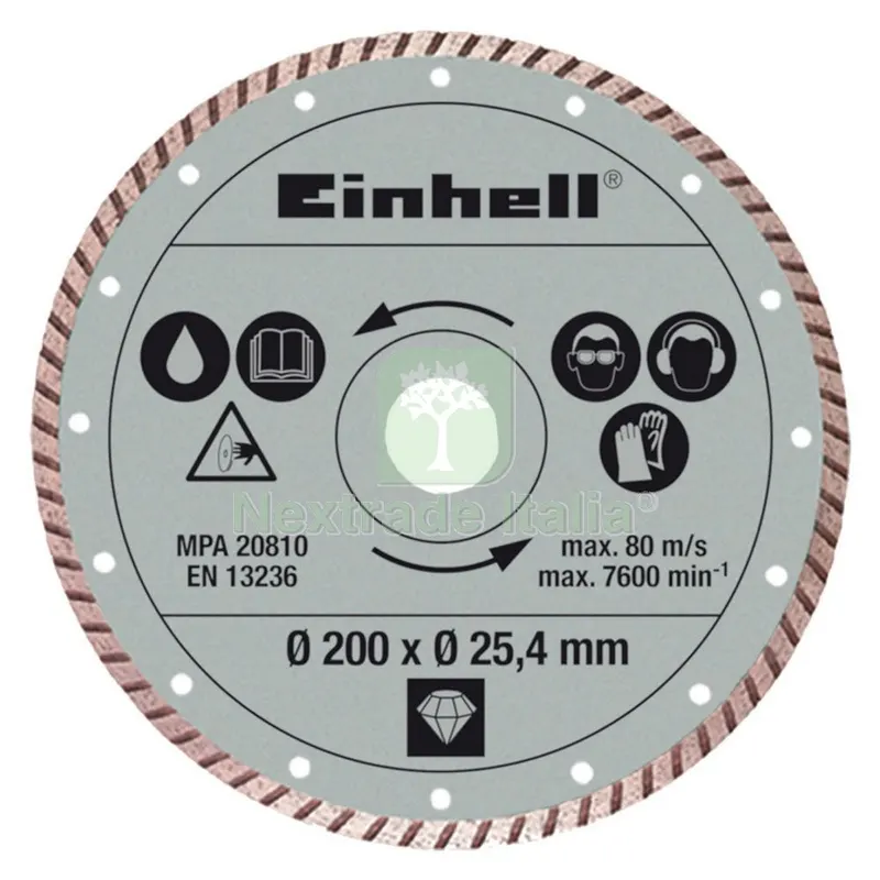 DISCO DIAMANTATO ø200 mm - foro 25,4 mm — Punte, frese e dischi — rif. FERX.5012270NLM DISCO DIAMANTATO ø200 mm - foro 25,4 mm — Punte, frese e dischi — rif. FERX.5012270NLM