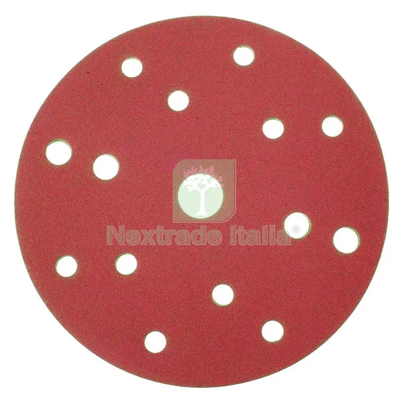 50PZ DISCO IN CARTA VELCRATO ''P64E'' 15 FORI ø mm 150 x 18 - grana 180 — Punte, frese e dischi — rif. FERX.5041382NLM