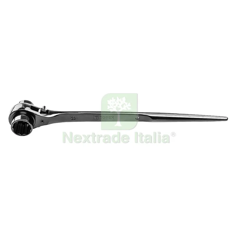 CHIAVE POLIGONALE A CRICCHETTO mm 19 x 22 - cm 31 — Chiavi e bussole — rif. FERX.513509NLM
