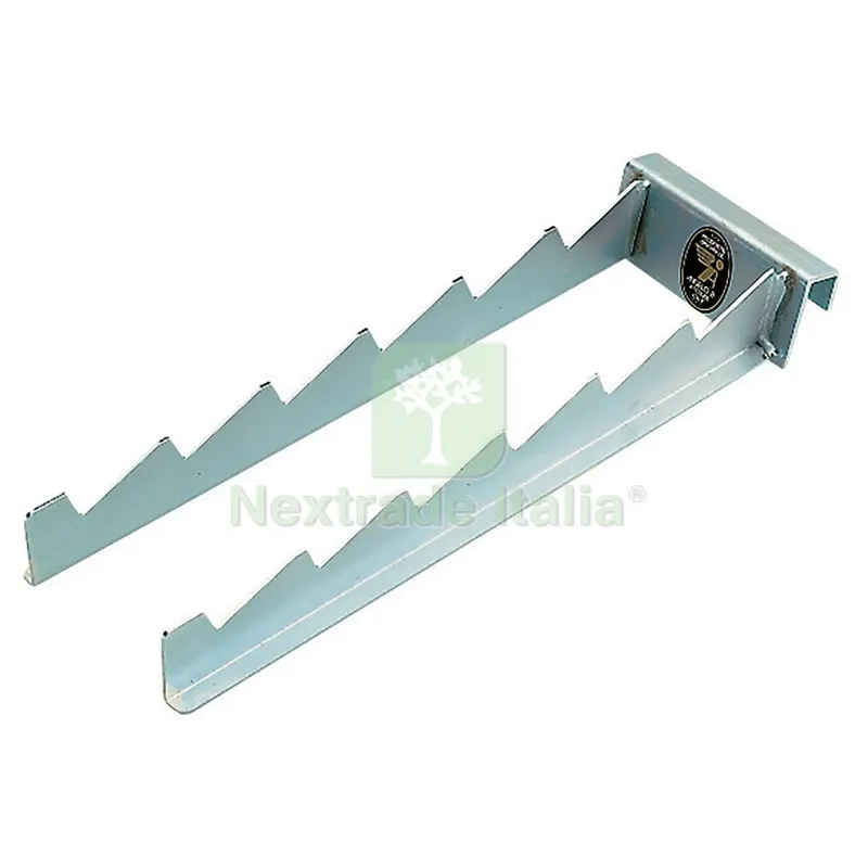GANCIO PER BARRA PER ATTREZZI MANICATI profilo seghettato — Accessori bagno — rif. FERX.5063410NLM