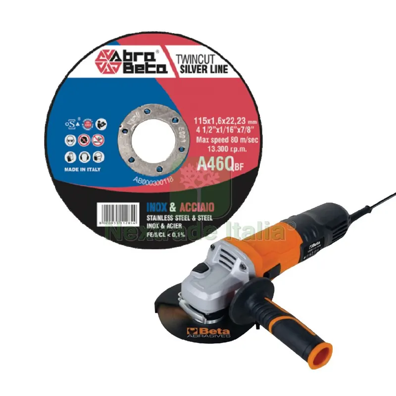 Kit Mole Abrasive Inox/Ferro + Smerigliatrice set 300 pz diametro 115 x 1,6 mm + Beta '1956-115' — Smerigliatrici e seghe — rif. FERX.5011396NLM