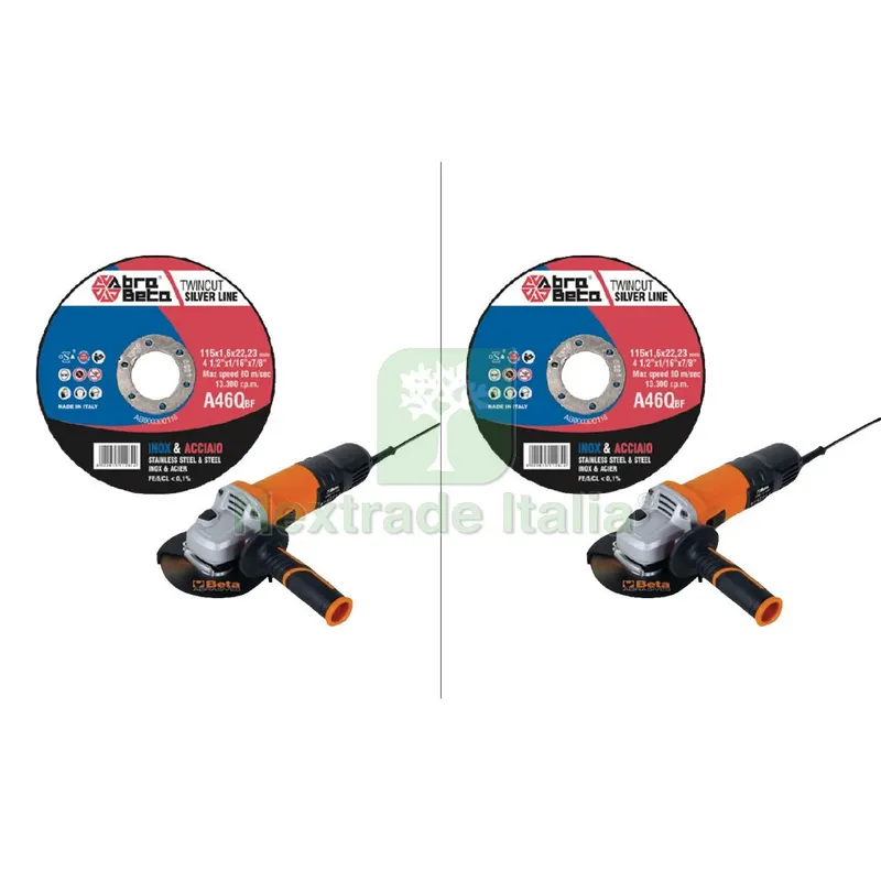 Kit 600 Mole Abrasive Inox/Ferro + 2 Smerigliatrici mole 'A46Q-BF' + smerigliatrici 'Beta 1956-115' — Smerigliatrici e seghe — rif. FERX.5011398NLM Kit 600 Mole Abrasive Inox/Ferro + 2 Smerigliatrici mole 'A46Q-BF' + smerigliatrici 'Beta 1956-115' — Smerigliatrici e seghe — rif. FERX.5011398NLM