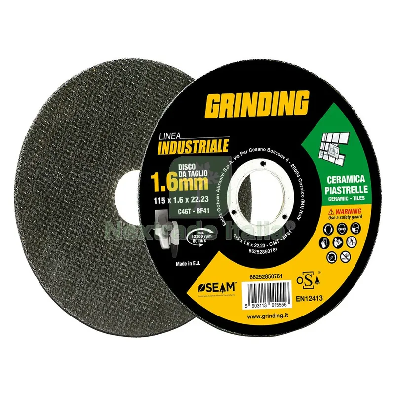 10PZ Mola Abrasiva per Marmo/Piastrelle 'grinding Linea Industriale' Ø 115 x 1,6 — Abrasivi e mole — rif. FERX.5010690NLM 10PZ Mola Abrasiva per Marmo/Piastrelle 'grinding Linea Industriale' Ø 115 x 1,6 — Abrasivi e mole — rif. FERX.5010690NLM