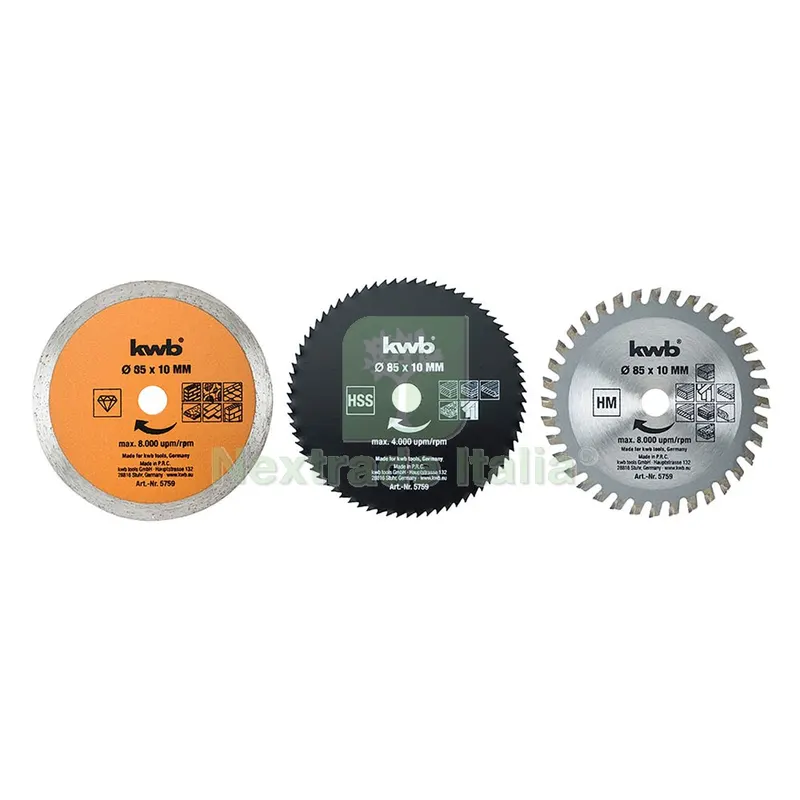 SET LAME PER MINI SEGA CIRCOLARE set 5 pezzi — Smerigliatrici e seghe — rif. FERX.5121401NLM SET LAME PER MINI SEGA CIRCOLARE set 5 pezzi — Smerigliatrici e seghe — rif. FERX.5121401NLM