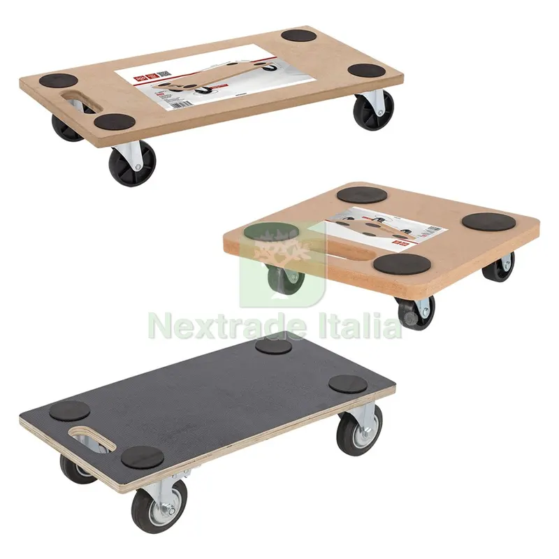 Carrello Multiuso Pedana Legno cm 29 x 58 - ruote Ø 95 mm / portata 400 kg — Casalinghi e organizzazione — rif. FERX.3103554NLM Carrello Multiuso Pedana Legno cm 29 x 58 - ruote Ø 95 mm / portata 400 kg — Casalinghi e organizzazione — rif. FERX.3103554NLM