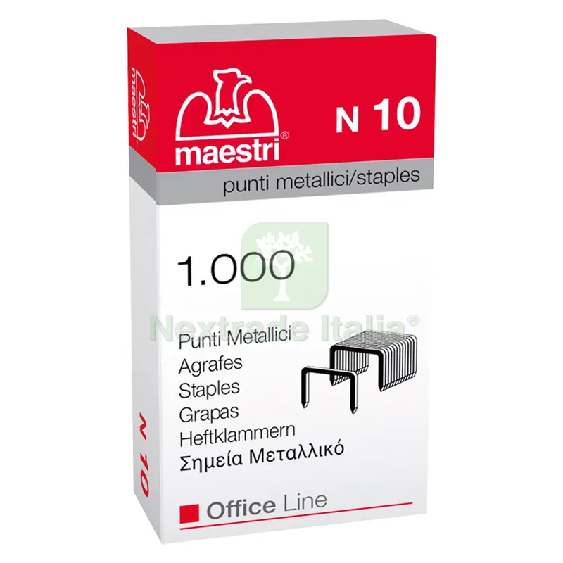 10CF PUNTI PER FISSATRICE 'MINI' mod. N10 cf. 1000 pz — Trapani e avvitatori — rif. FERX.507343NLM 10CF PUNTI PER FISSATRICE 'MINI' mod. N10 cf. 1000 pz — Trapani e avvitatori — rif. FERX.507343NLM