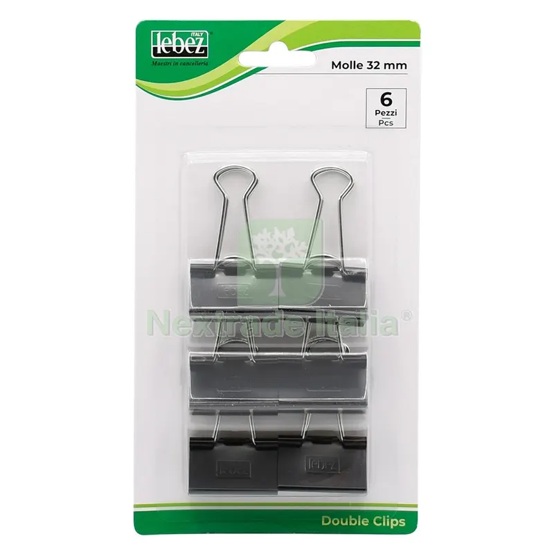 24BLISTER Molla Fermacarte 'double Clip' mm 32 - pezzi 6 — Punte, frese e dischi — rif. FERX.5073294NLM 24BLISTER Molla Fermacarte 'double Clip' mm 32 - pezzi 6 — Punte, frese e dischi — rif. FERX.5073294NLM