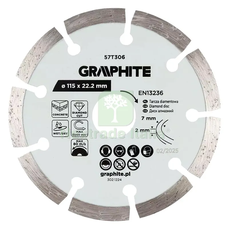 DISCO DIAMANTATO ø 115 mm - foro 22,2 mm — Punte, frese e dischi — rif. FERX.5012232NLM DISCO DIAMANTATO ø 115 mm - foro 22,2 mm — Punte, frese e dischi — rif. FERX.5012232NLM