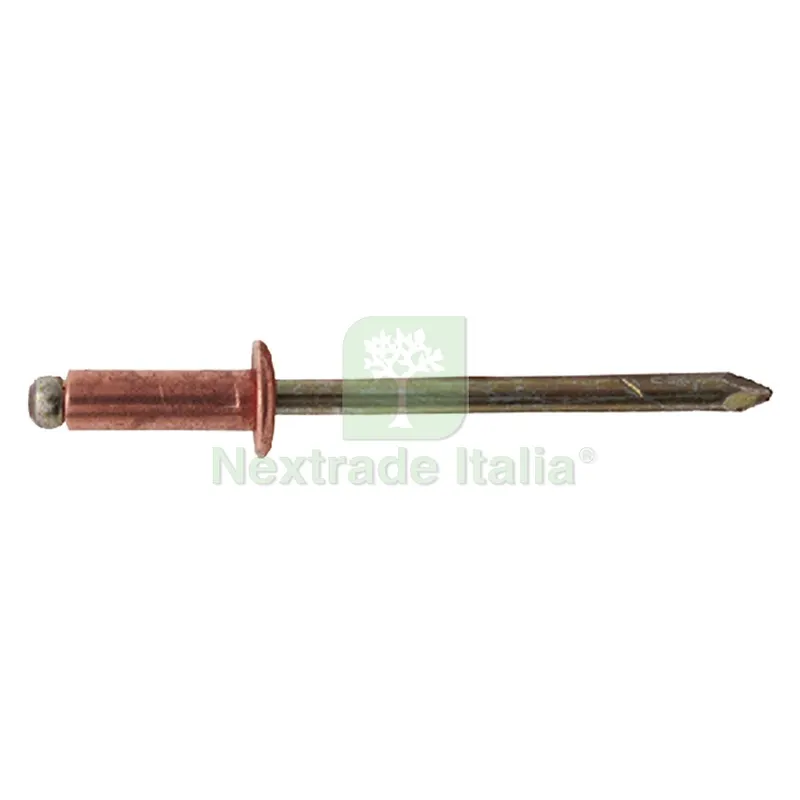 10CF RIVETTO A STRAPPO 'RAME' 4,0 x 7 cf. 100 pz — Punte, frese e dischi — rif. FERX.403420NLM 10CF RIVETTO A STRAPPO 'RAME' 4,0 x 7 cf. 100 pz — Punte, frese e dischi — rif. FERX.403420NLM