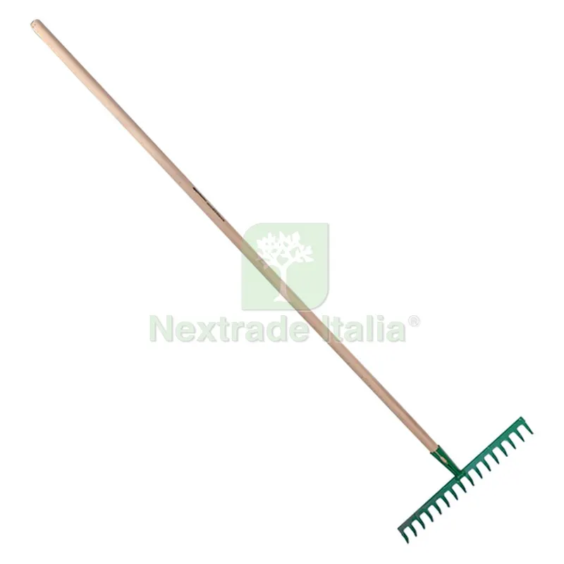 RASTRELLO 16 denti cm 43 - con manico cm. 160 — Attrezzi da giardino — rif. FERX.600146NLM
