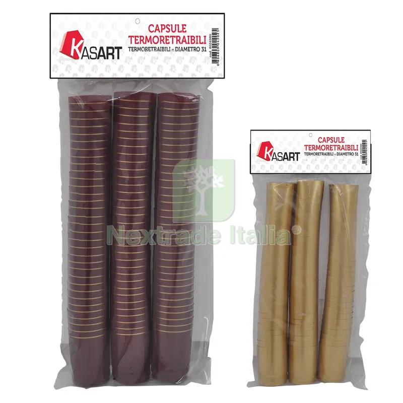Capsule Termoretraibili per Bottiglie Vino nero - ø31 x h 55 mm — Casalinghi e organizzazione — rif. FERX.8026980NLM Capsule Termoretraibili per Bottiglie Vino nero - ø31 x h 55 mm — Casalinghi e organizzazione — rif. FERX.8026980NLM