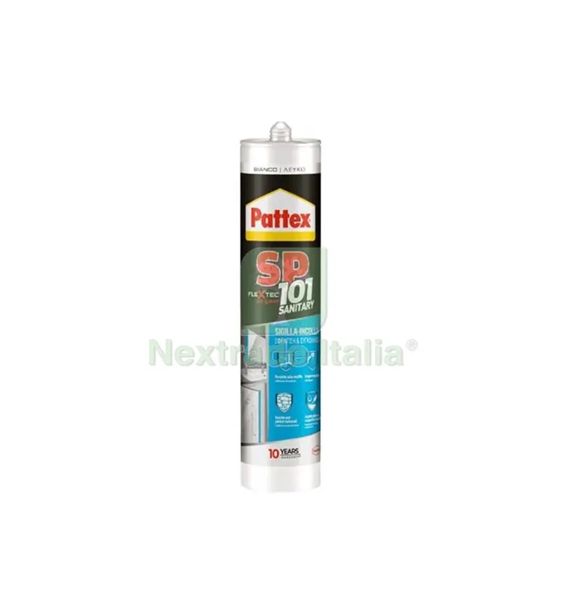 12PZ SIGILLANTE NEUTRO 'PATTEX SP101 SANITARY' bianco (new graphic) — Adesivi e sigillanti — rif. FERX.9008221NLM 12PZ SIGILLANTE NEUTRO 'PATTEX SP101 SANITARY' bianco (new graphic) — Adesivi e sigillanti — rif. FERX.9008221NLM