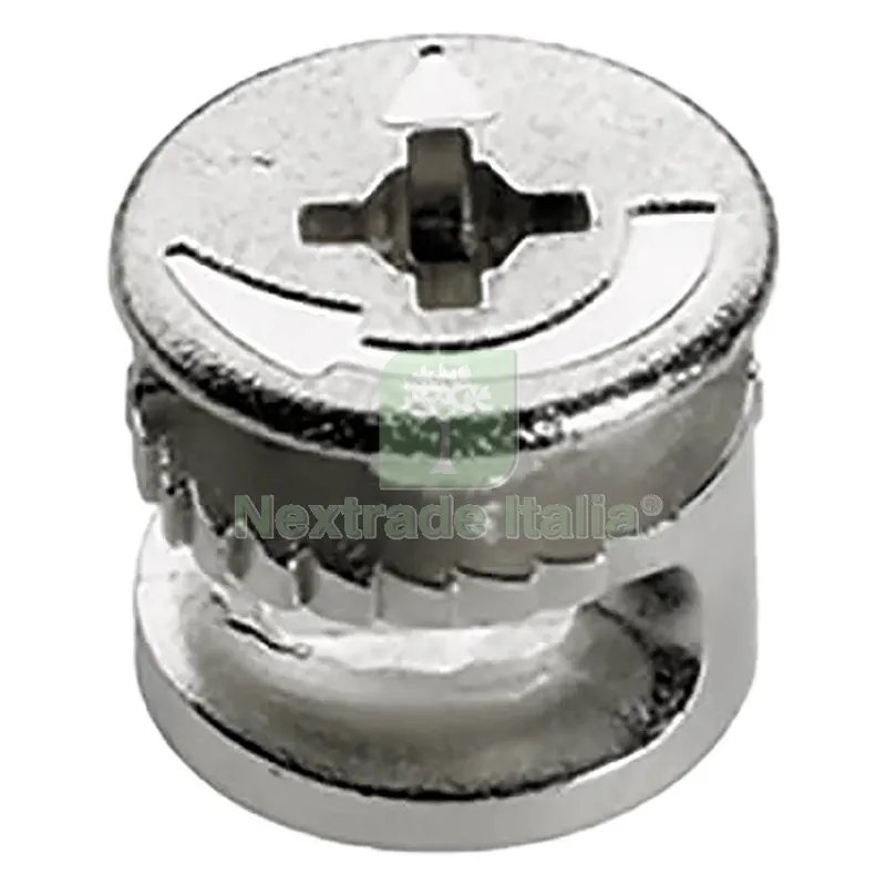 Giunzione Eccentrica con Bordo e Tirante mm.10 x h.11 con tirante legno - pz 4 — Ferramenta porte e finestre — rif. FERX.039020NLM