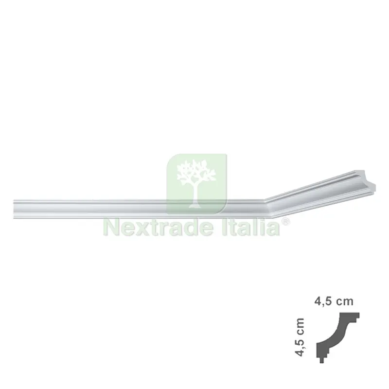 65PZ CORNICE DECORATIVA PER SOFFITTO mod. I703 - mm 45 x 45 — Cornici e profili decorativi — rif. FERX.913140NLM 65PZ CORNICE DECORATIVA PER SOFFITTO mod. I703 - mm 45 x 45 — Cornici e profili decorativi — rif. FERX.913140NLM