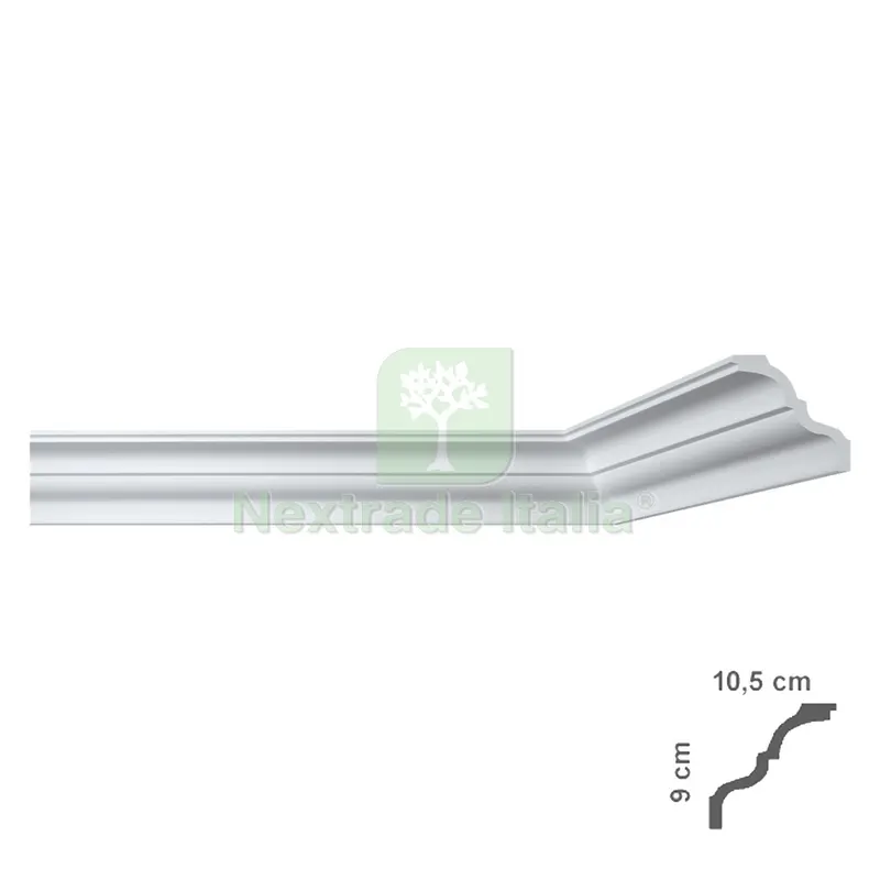 45PZ CORNICE DECORATIVA PER SOFFITTO mod. I777 - mm 105 x 90 — Cornici e profili decorativi — rif. FERX.913146NLM