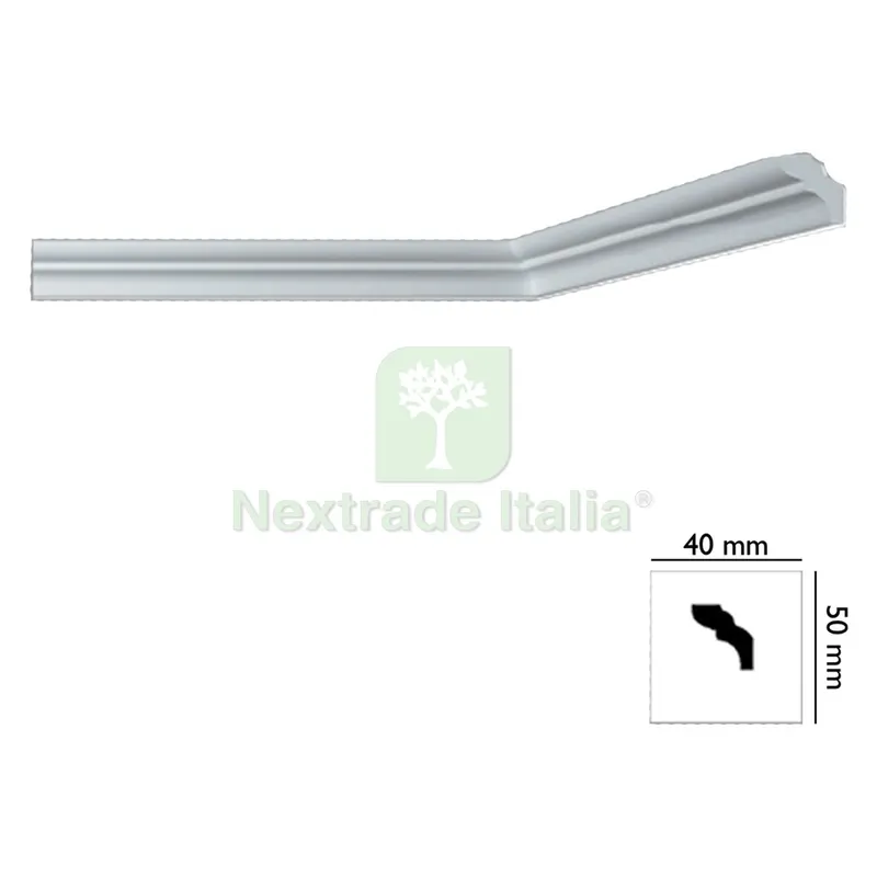 60PZ CORNICE DECORATIVA PER SOFFITTO mod. I755 - mm. 40x50 — Cornici e profili decorativi — rif. FERX.913120NLM 60PZ CORNICE DECORATIVA PER SOFFITTO mod. I755 - mm. 40x50 — Cornici e profili decorativi — rif. FERX.913120NLM
